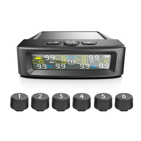 Six-Wheel Tire Pressure Monitoring T12 TPMS RV Tire Pressure Monitoring Light Truck Tire Pressure Monitoring Truck Tire Pressure Monitoring