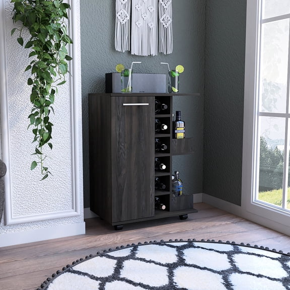 Six Built-in Wine Storage, Single Door Storage | For Living Spaces, Keep Wines Safe