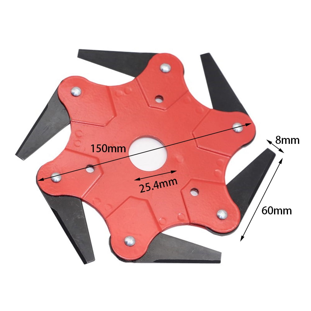 Sixleaf Brush Cutter Blade Trimmer Head Weed Brush Cutting Head For