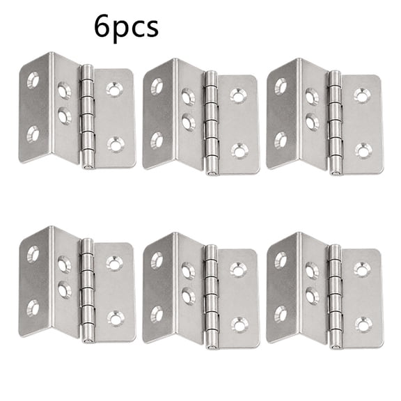 Six-piece three-fold hinge, retro decorative hinge, suitable for cabinet doors, suitcases, jewelry boxes, wooden boxes, wardrobes