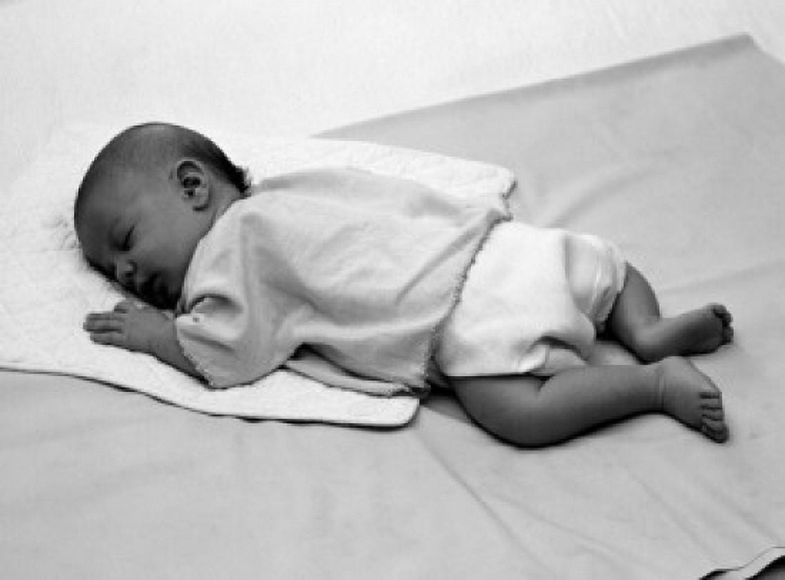 Six week old baby boy asleep Canvas Art - (18 x 24)