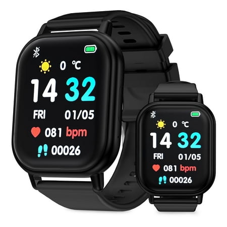 Zacenei Smart Watch Compatible with Android iPhone,1.89inch Smartwatch for Men Women 100+ Sports Modes/Answer Make Calls/Message Reminder,IP68 Waterproof Bluetooth Fitness Tracker for Gym Xmas,Black