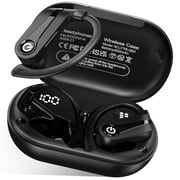 SixSim Wireless Earbuds Bluetooth 5.3 Earbuds Wireless Headphones for iPhone Android 160H Playtime IPX7 Waterproof Earphones with Earhooks Charging Case Hi-Fi S