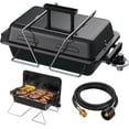 thumbnail image 1 of Sixday Portable Propane Gas Grill with 2-in-1 Valve, Foldable Legs, Adjustable Regulator - Heavy Duty, Compatible with 20-lb & 1-lb Propane Tanks for Outdoor Use, 1 of 7