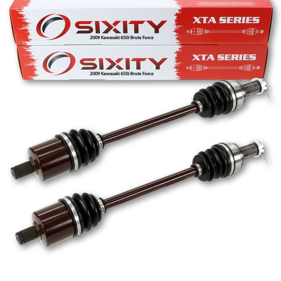 Sixity 2009 compatible with Kawasaki 650i Brute force 4X4 Rear Left Right XTA Axles Pair Back Driver Passenger KVF650F9F