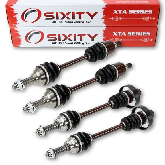 Sixity 2011-2013 compatible with Suzuki 500 King Quad 4X4 Front Rear Left Right XTA Axles Four Driver Passenger LT-A500X
