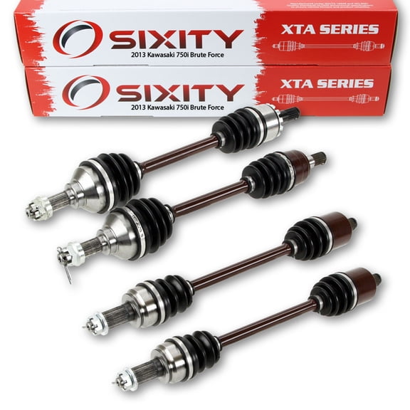 Sixity 2013 compatible with Kawasaki 750i Brute force 4X4 Front Rear Left Right XTA Axles Four Driver Passenger KVF750JDF EPS