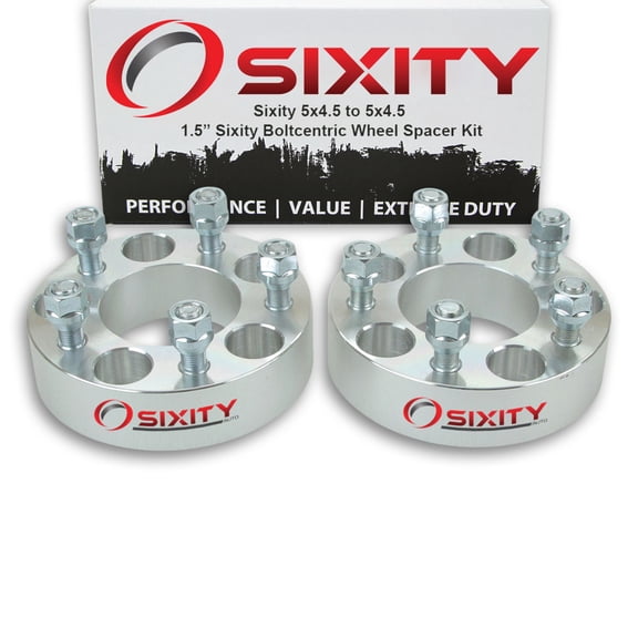 Sixity Auto 2 pc 1.5" 5x4.5 Wheel Spacers - Pickup Truck SUV 1/2-20tpi 1.25in Studs Lugs