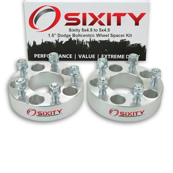 Sixity Auto 2 pc 1.5" 5x4.5 Wheel Spacers compatible with Dodge Coronet Monaco 1/2-20tpi 1.25in Studs Lugs