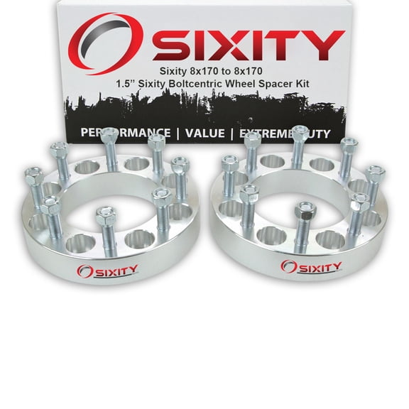 Sixity Auto 2 pc 1.5" 8x170 Wheel Spacers - Pickup Truck SUV M14x1.5mm 1.75in Studs Lugs
