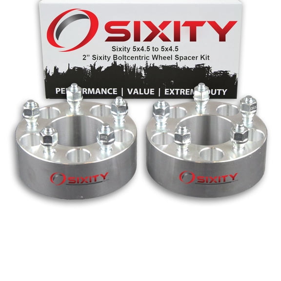Sixity Auto 2 pc 2" 5x4.5 Wheel Spacers - Pickup Truck SUV M12x1.5mm 1.25in Studs Lugs