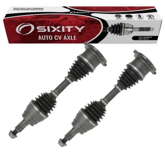 Sixity Auto 2 pc Front CV Axle Kit compatible with Chevrolet Silverado 3500 Classic 2007 - Pair Left Right Driver Passenger Complete Axle Shaft Assembly