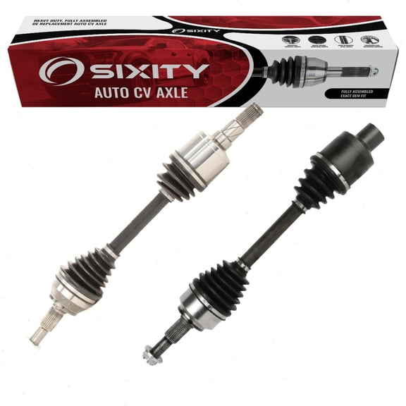 Sixity Auto 2 pc Front CV Axle Kit compatible with Jeep Commander 2006-2010 - Pair Left Right Driver Passenger Complete Axle Shaft Assembly - with Limited Slip Differential