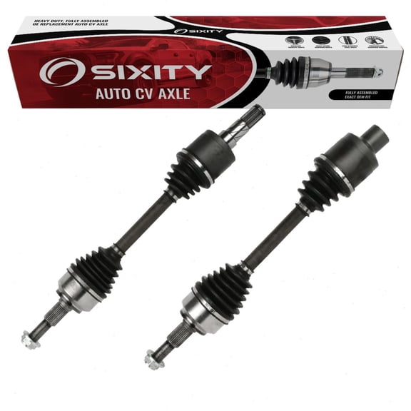 Sixity Auto 2 pc Front CV Axle Kit compatible with Jeep Commander 2006-2010 - Pair Left Right Driver Passenger Complete Axle Shaft Assembly - without Limited Slip Differential