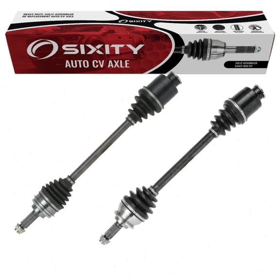 Sixity Auto 2 pc Front CV Axle Kit compatible with Subaru Forester 2000 - Pair Left Right Driver Passenger Complete Axle Shaft Assembly - After 02/2000