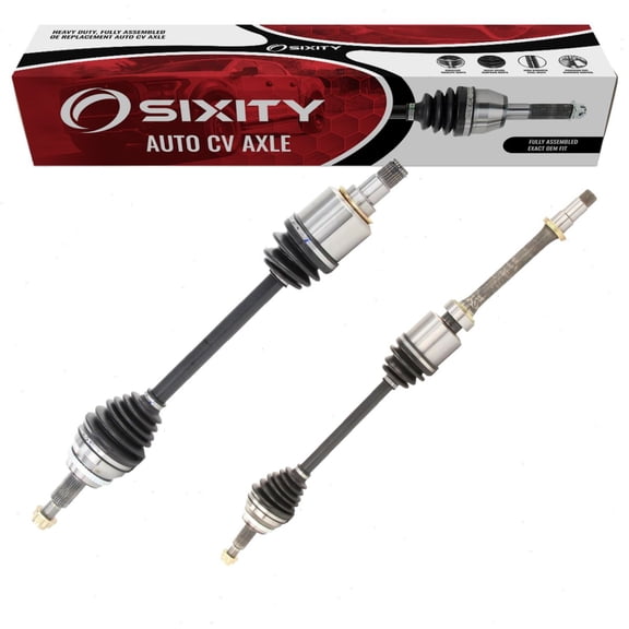 Sixity Auto 2 pc Front CV Axle Kit compatible with Toyota Sienna 2.7L L4 3.5L V6 2011-2015 - Pair Left Right Driver Passenger Complete Axle Shaft Assembly