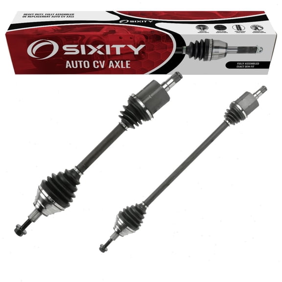 Sixity Auto 2 pc Front CV Axle Kit compatible with Volkswagen Golf 1.8L L4 2.5L L5 2010-2018 - Pair Left Right Driver Passenger Complete Axle Shaft Assembly