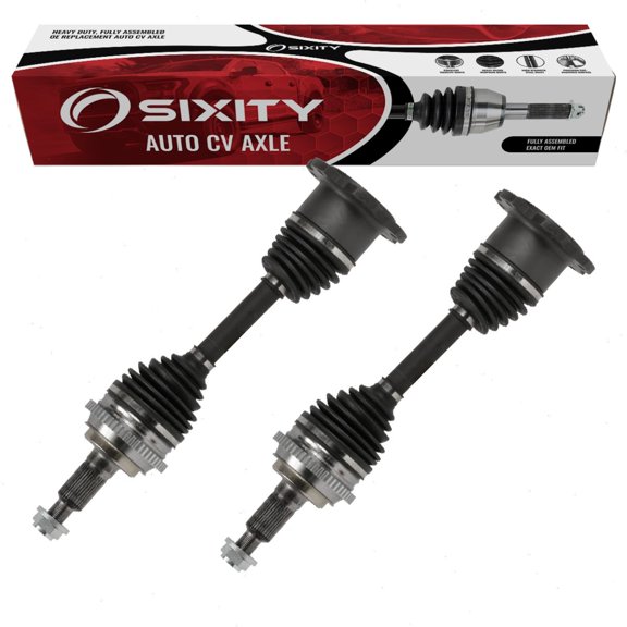 Sixity Auto 2 pc Front CV Axle Kit compatible with Chevrolet K2500 1988-1997 - Pair Left Right Driver Passenger Complete Axle Shaft Assembly