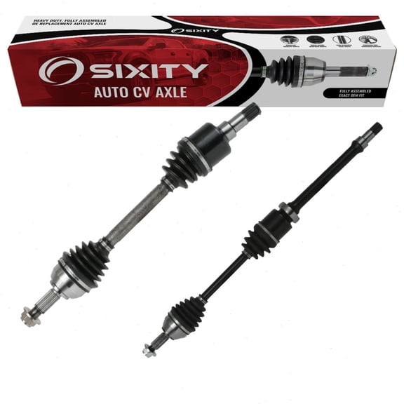 Sixity Auto 2 pc Front CV Axle Kit compatible with Ford Focus 2.0L L4 2.3L 2000-2011 - Pair Left Right Driver Passenger Complete Axle Shaft Assembly