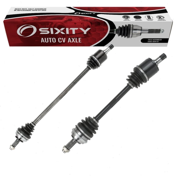 Sixity Auto 2 pc Front CV Axle Kit compatible with Honda Civic 1.7L L4 2001-2005 - Pair Left Right Driver Passenger Complete Axle Shaft Assembly
