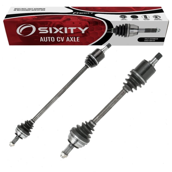 Sixity Auto 2 pc Front CV Axle Kit compatible with Honda Civic 1992-2000 - Pair Left Right Driver Passenger Complete Axle Shaft Assembly
