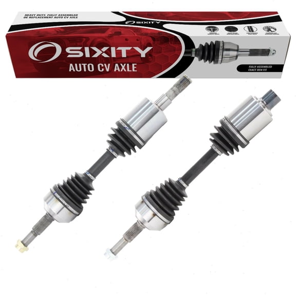 Sixity Auto 2 pc Front CV Axle Kit compatible with Jeep Liberty 3.7L V6 2002-2007 - Pair Left Right Driver Passenger Complete Axle Shaft Assembly
