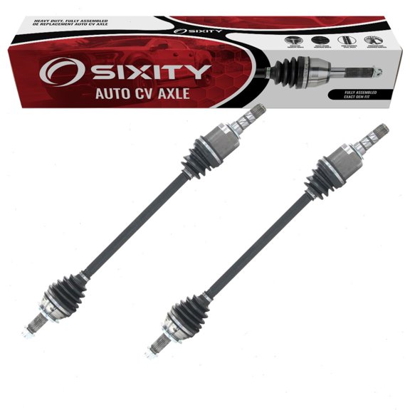 Sixity Auto 2 pc Front CV Axle Kit compatible with Subaru WRX 2.5L H4 2012-2014 - Pair Left Right Driver Passenger Complete Axle Shaft Assembly