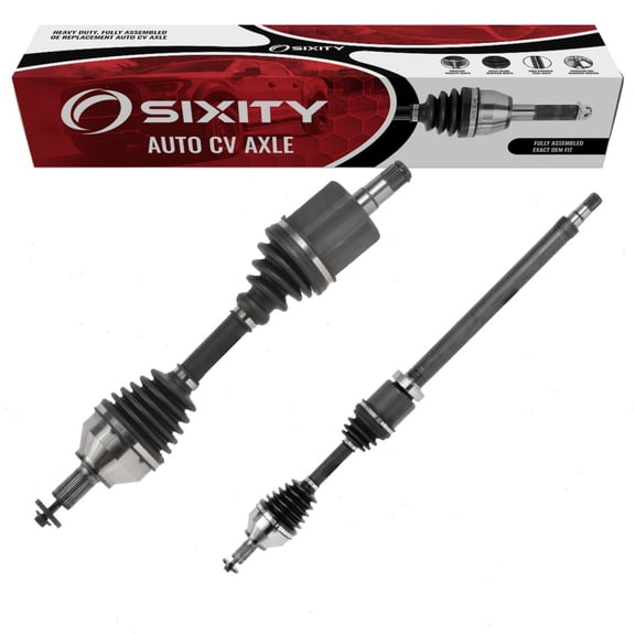 Sixity Auto 2 pc Front CV Axle Kit compatible with Volvo S40 2.4L L5 2.5L 2004-2012 - Pair Left Right Driver Passenger Complete Axle Shaft Assembly
