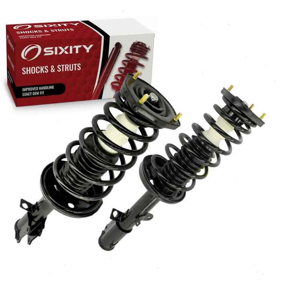 Sixity Auto 2 pc Rear Strut & Coil Spring compatible with Chevrolet Prizm 1998-2002