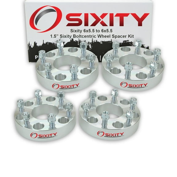 Sixity Auto 4 pc 1.5" 6x5.5 Wheel Spacers - Pickup Truck SUV M14x1.5mm 1.25in Studs Lugs