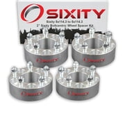 Sixity Auto 4 pc 2" 5x114.3 Wheel Spacers - Pickup Truck SUV M12x1.5mm 1.25in Studs Lugs