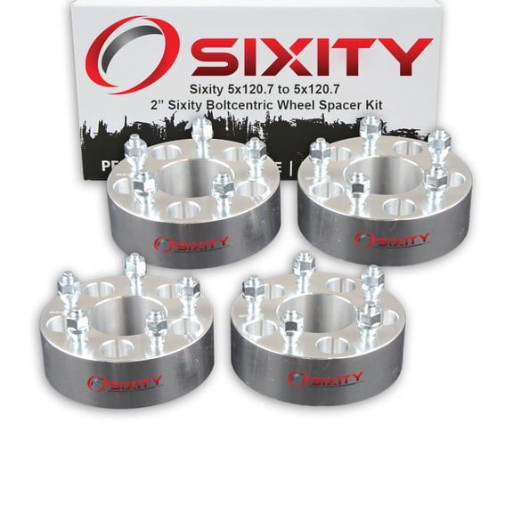 Sixity Auto 4 pc 2" 5x120.7 Wheel Spacers - Pickup Truck SUV M12x1.5mm 1.25in Studs Lugs
