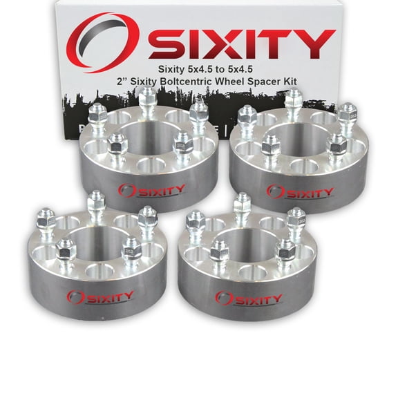 Sixity Auto 4 pc 2" 5x4.5 Wheel Spacers - Pickup Truck SUV M12x1.5mm 1.25in Studs Lugs