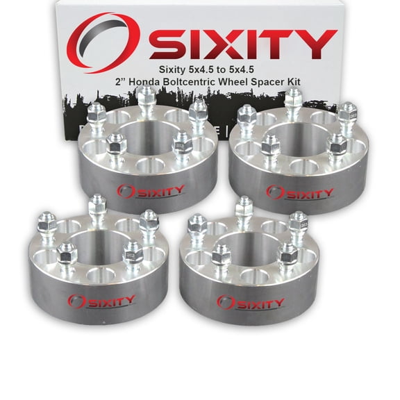Sixity Auto 4 pc 2" 5x4.5 Wheel Spacers compatible with Honda Accord Civic CRV M12x1.5mm 1.25in Studs Lugs