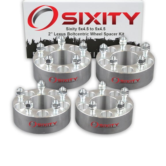 Sixity Auto 4 pc 2" 5x4.5 Wheel Spacers compatible with Lexus ES GS IS LS RX SC M12x1.5mm 1.25in Studs Lugs