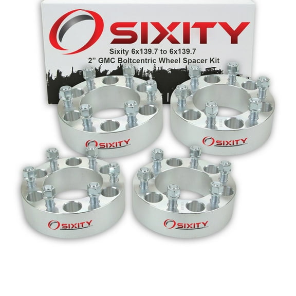 Sixity Auto 4 pc 2" 6x139.7 Wheel Spacers compatible with GMC Savana 1500 M14x1.5mm 1.25in Studs Lugs