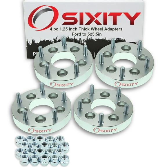 Sixity Auto 4 pc 5x4.5" to 5x5.5" Wheel Spacers Adapters 1.25" compatible with Ford Escape Five