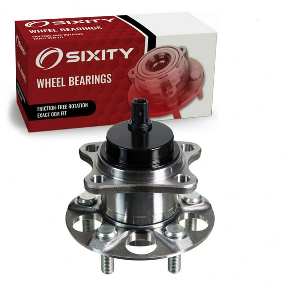 Sixity Auto 512505 Rear Wheel Bearing Hub Assembly compatible with Toyota Prius 2010-2015, for Prius Plug-In 2012-2015 - 5 Lug w/ ABS