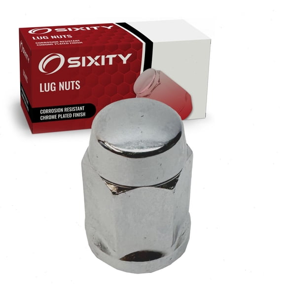 Sixity Auto Chrome Plated Bulge Acorn Wheel Lug Nuts - M14x1.5mm 1.4" - Standard Length - Capped Closed End