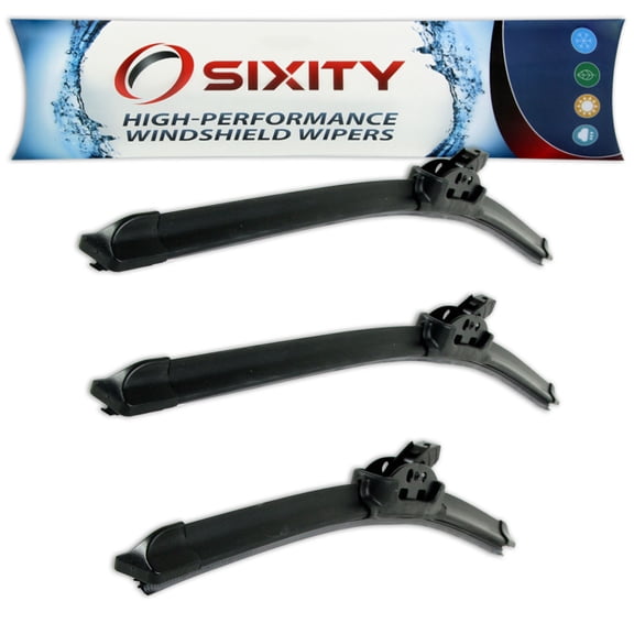 Sixity Auto XTS Frameless Front Rear Windshield Wiper Blades compatible with Acura SLX