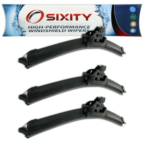 Sixity Auto XTS Frameless Front Rear Windshield Wiper Blades compatible with Dodge Charger Colt
