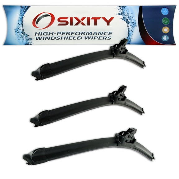Sixity Auto XTS Frameless Front Rear Windshield Wiper Blades compatible with Geo Storm