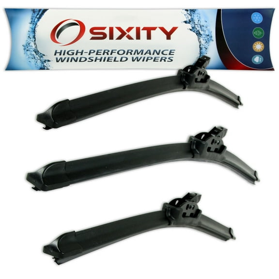 Sixity Auto XTS Frameless Front Rear Windshield Wiper Blades compatible with Mazda MPV
