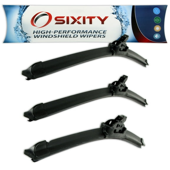Sixity Auto XTS Frameless Front Rear Windshield Wiper Blades compatible with Oldsmobile Bravada Custom