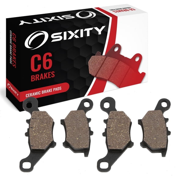 Sixity C6 Ceramic Brake Pads FA384 FA384 Front Rear Replacement Kit Full Complete
