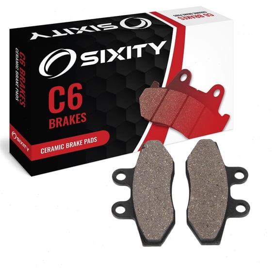 Sixity C6 Front Ceramic Brake Pads compatible with Beta RR 50 Motard 2006 Complete Set