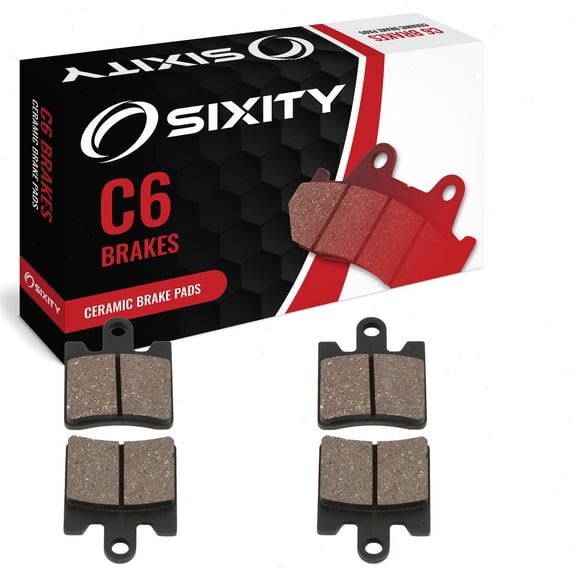Sixity C6 Front Ceramic Brake Pads compatible with Daelim S1-125 2006-2009 Complete Set