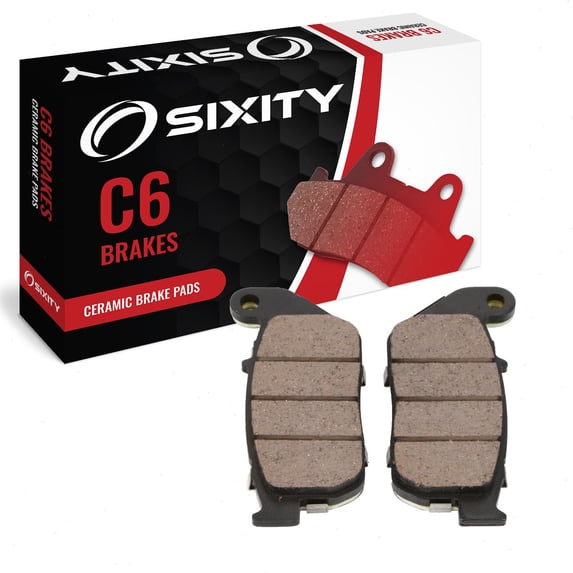 Sixity C6 Front Ceramic Brake Pads compatible with Harley Davidson XL883L SuperLow Sportster 2011-2013 Complete Set