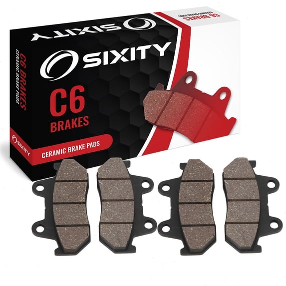 Sixity C6 Front Ceramic Brake Pads compatible with Honda CB700SC Nighthawk S 1984-1986 Complete Set