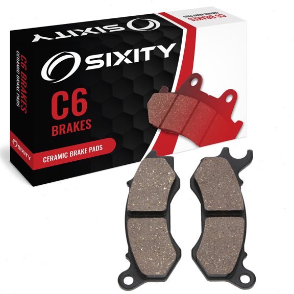 Sixity C6 Front Ceramic Brake Pads compatible with Honda PCX150 WW 2013 Complete Set